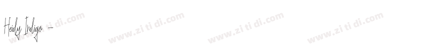 Heidy Indigo字体字体转换